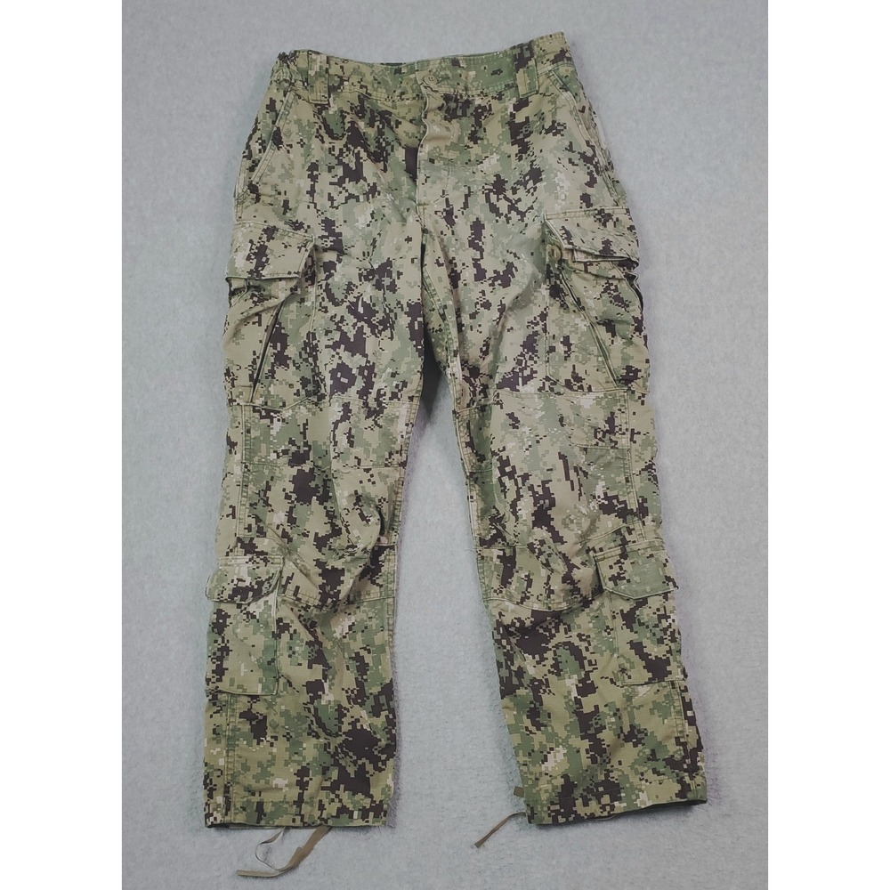 Military Pants Mens Med Short (32X29) NWU Type III Navy Seals Camo Cargo Trouser